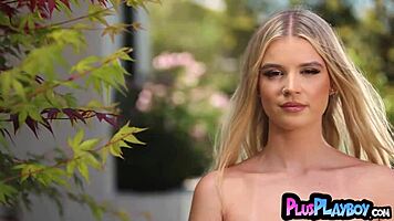 Perfect blonde teen sky wonderland exposing amazing all natural naked body in softcore striptease 😍