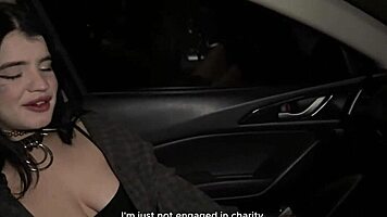 alt goth babe stretches tight wet holes on taxi driver's juicy throbbing cock 🚗💦