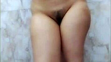 desi beauty fingers her fat chubby pussy in bathroom telling hot sex story.