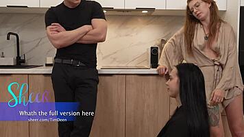 muscular bodybuilder gets sloppy deepthroat to fix crisis