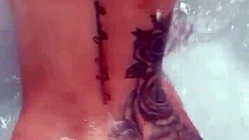 prostitute slurps sloppy blowjob then rides cock in motel hydromassage
