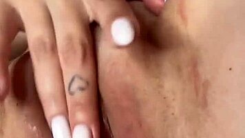 sexy tall babe dirty talks while fucking her wet tight pussy