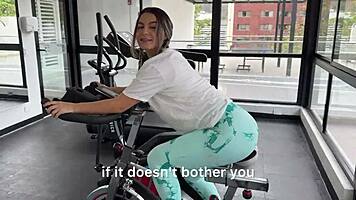 hey stranger come home from gym petite blonde fucks you to hairy creampie