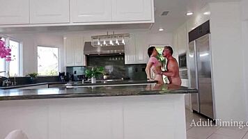 horny wet feet slut squirts during sneaky hardcore fuck