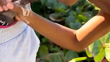 i spot huge black cock on beach suck it down and swallow every drop