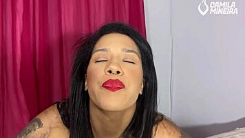 this curvy latina pornstar's solo joi has her teasing pussy while instructing your strokes