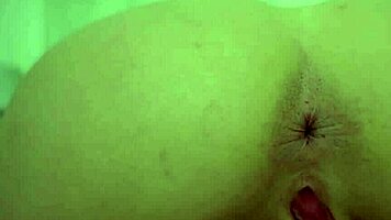 struggling to swallow huge cock but takes it all in tight pussy