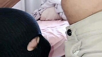 muscular client turns her into eager slut