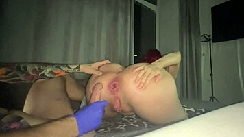 wow she loved that first rough anal fisting so much inside her gaping ass