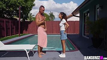 Shy petite pornstar takes full monster cock advantage