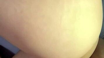 Skinny babe spreads pussy for romantic sideways doggystyle pounding