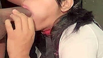 Schoolgirl lingerie Mexicana gets amateur bedroom pounding with moans.