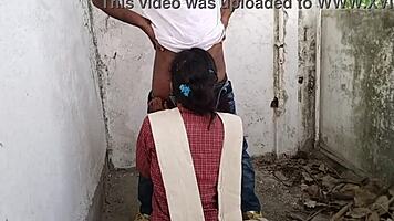 indian schoolgirl sneaks desi village fuck with boyfriend in hidden spot