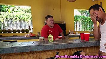 my tight young ass rides that old thick cock outdoors