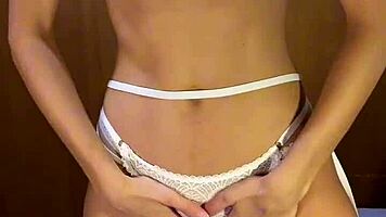 skinny babe spreads tight ass for doggy fingering and deep pounding