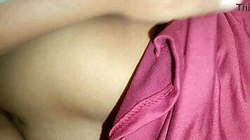 Indonesian friend's wife squirts during sneaky home handjob fuck