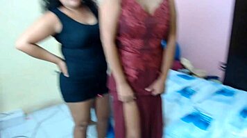 mi esposa trajo A LATINA para un TRIO con TACONES ALTOS real homemade