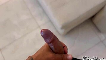 Neighbor hottie begs for cock in her wet pussy then swallows load