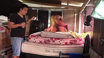Behind scenes milf gets anal fucked while cuckold films her