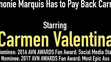 i crave carmen valentina's interracial milf tongue on my blonde tits.