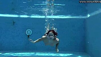 Jessica Lincoln's Pink Bikini Tease Turns into Poolside Tit and Ass Play