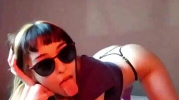 Bonneyuwu Petite Latina Shoves Marbles in Tight Wet Pussy on Bed Amateurs