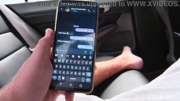 pretty petite neighbor sucks cock for outdoor car facial cumshot