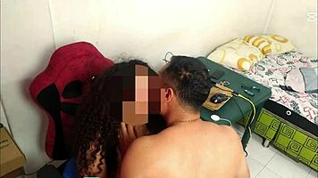 curly haired athletic brunette bent over fucked hard at work