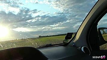 Latina Secretary's Risky Outdoor Bareback Fuck Cum on Ass