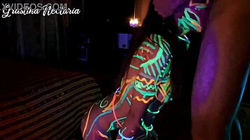 man i fucked that wild slim brunette girl next door under the uv lights she screamed loud