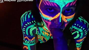 man i fucked that wild slim brunette girl next door under the uv lights she screamed loud