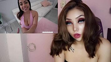 Hot latina with big natural tits orgasms hard