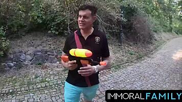 easter egg hunt sprays into alexis' passionate pussy pounding