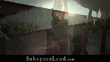 Busty bound sluts whipped spanked in rough bdsm punishment