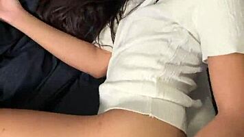 gorgeous 18yo thai petite creampied deep by massive white cock