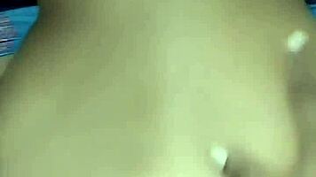 guy bends over and fucks tight wet pussy doggystyle hard