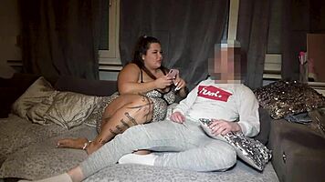 cuckold films stranger bareback fucking his curvy girlfriend hard