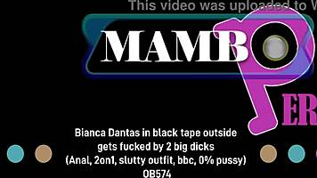 bianca dantas slutty brazilian takes two bbc anal outside no pussy dirty talk
