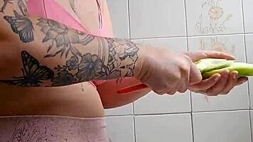 calling neighbor for lunch in shorts splitting my swollen pussy