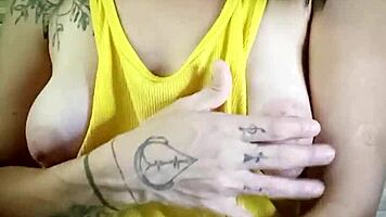 Venezuelan beauty strokes big hairy pussy to climax