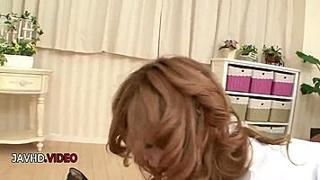 Yuno Shirasu Craves Fierce Tongue on Her Exposed Shaved Pussy