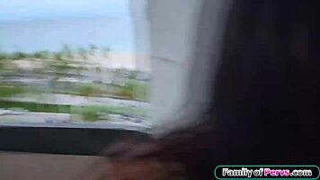 Petite Latina Deepthroats in Public Restroom