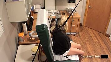 hope harper faces brutal lesbian torment in fetish clinic