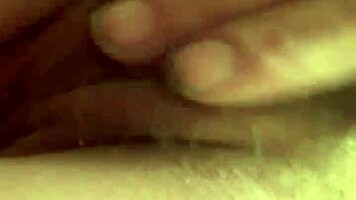 petite girlfriend spreads hairy pussy wide for cash play