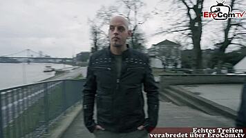 naive blonde teen picked up on street for mmf threesome after flirty chat