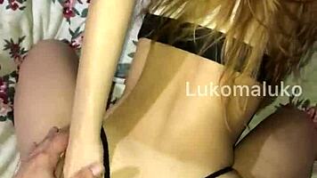Blonde Teen Bent Over for Monster Cock Anal Creampie Doggystyle