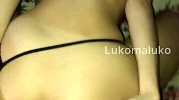 Blonde Teen Bent Over for Monster Cock Anal Creampie Doggystyle