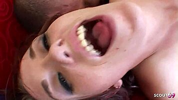 imagine your short redhead girlfriend gagging on stranger's monster bbc first time