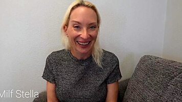 loser cuffed gives footjob to milf stella huge tits free