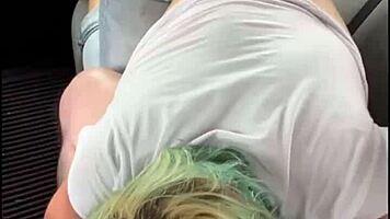 imagine that wet t-shirt hooker slurping cum nonstop in the backseat